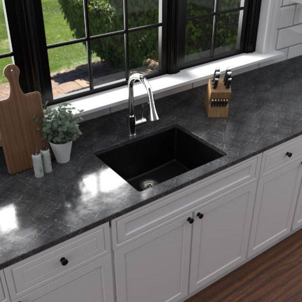 Quartz Composite Black Kitchen Sink Matte 3