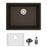 Quartz Composite Brown Kitchen Sink Matte 1