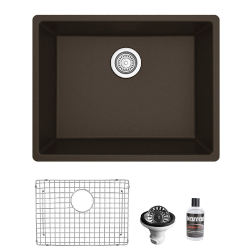Quartz Composite Brown Kitchen Sink Matte 1