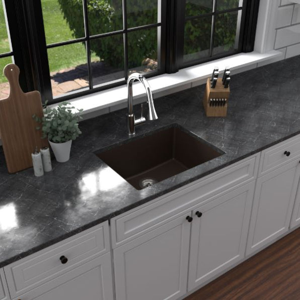 Quartz Composite Brown Kitchen Sink Matte 3