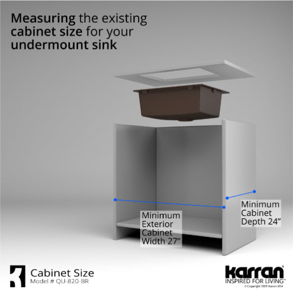 Quartz Composite Brown Kitchen Sink Matte 7