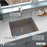 Quartz Composite Concrete Kitchen Sink Matte 5