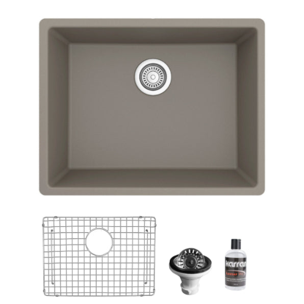 Quartz Composite Concrete Kitchen Sink Matte 1
