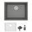 Quartz Composite Grey Kitchen Sink Matte 1