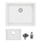 Quartz Composite White Kitchen Sink Matte 1