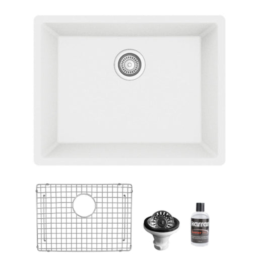 Quartz Composite White Kitchen Sink Matte 1