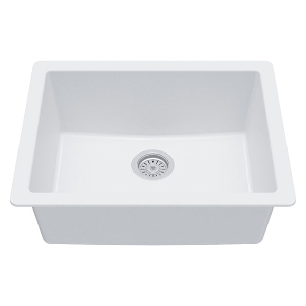 Quartz Composite White Kitchen Sink Matte 2