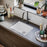 Quartz Composite White Kitchen Sink Matte 4