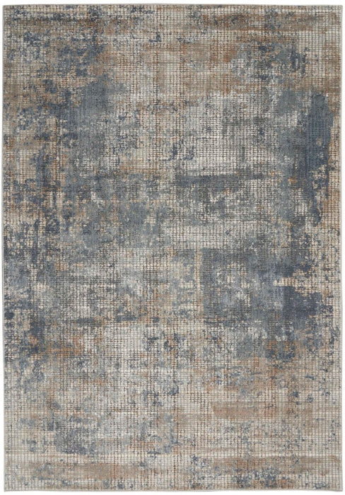 Quarry Blue Beige Polypropylene & Polyester BLBGE