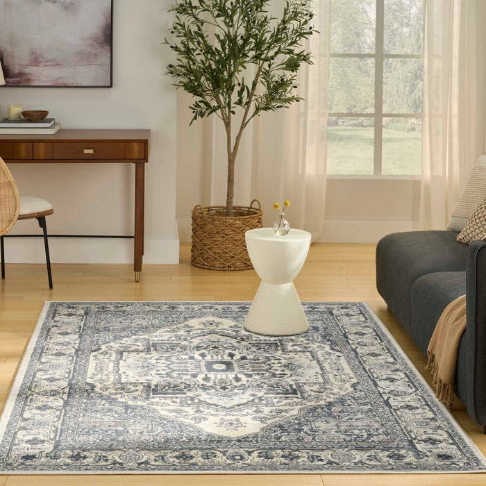 Quarry Polypropylene & Polyester Ivory Navy QUA18 IVNAV