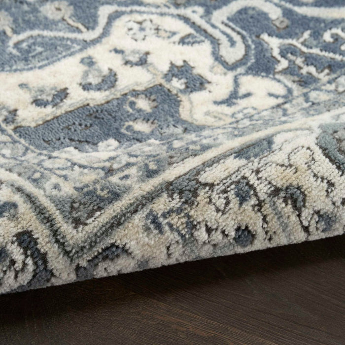 Quarry Navy Ivory Polypropylene & Polyester NAVIV