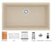 Quartz Composite Bisque Kitchen Sink Matte 2