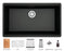 Quartz Composite Black Kitchen Sink Matte 2