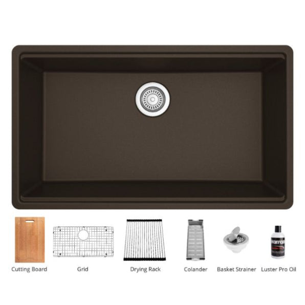 Quartz Composite Brown Kitchen Sink Matte 2