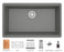 Quartz Composite Grey Kitchen Sink Matte 2