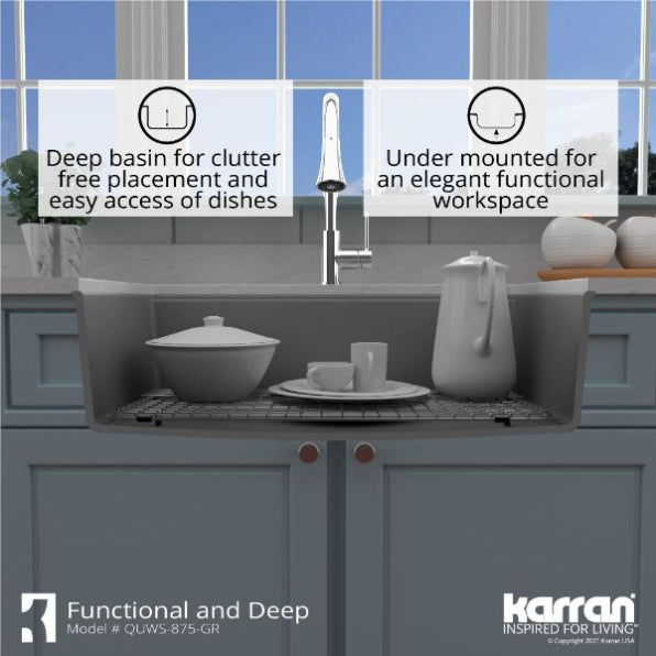 Quartz Composite Grey Kitchen Sink Matte 7