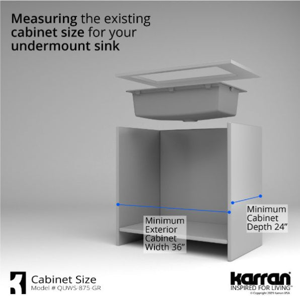 Quartz Composite Grey Kitchen Sink Matte 8
