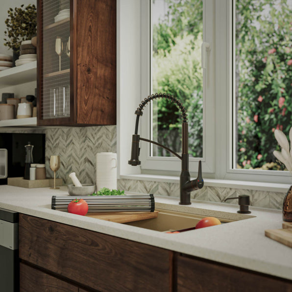 Quartz Composite Bisque Kitchen Sink Matte 4