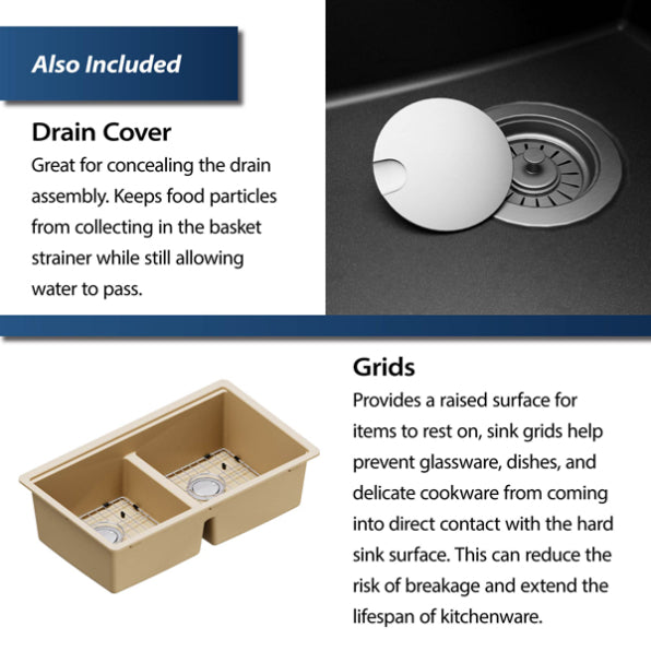 Quartz Composite Bisque Kitchen Sink Matte 8
