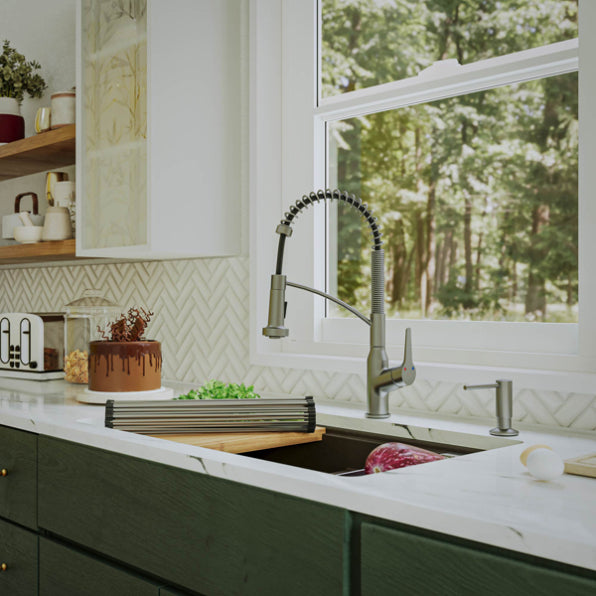 Quartz Composite Brown Kitchen Sink Matte 4