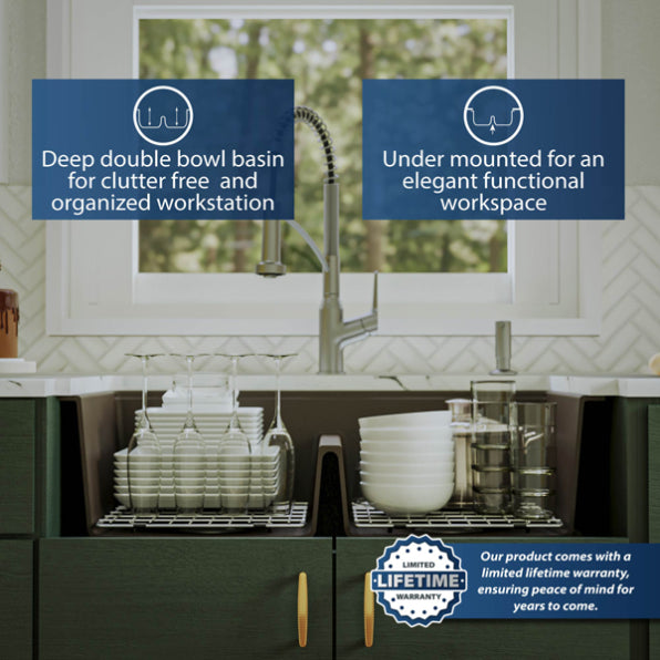 Quartz Composite Brown Kitchen Sink Matte 6