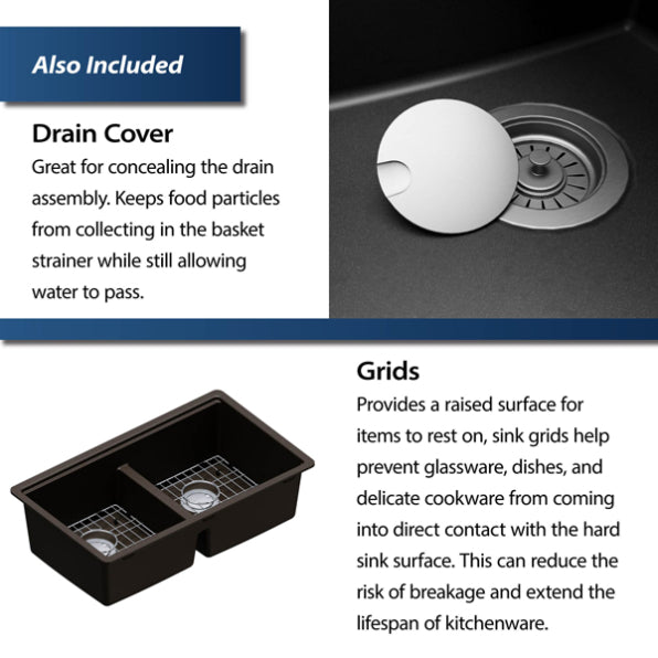 Quartz Composite Brown Kitchen Sink Matte 8