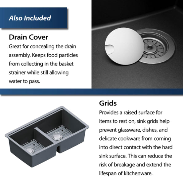 Quartz Composite Grey Kitchen Sink Matte 8