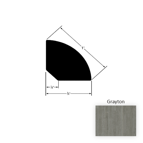American Standard Vinyl Grayton Quarter Round Embossed 1