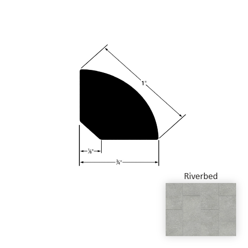Pietra Vinyl Riverbed Quarter Round Embossed 1