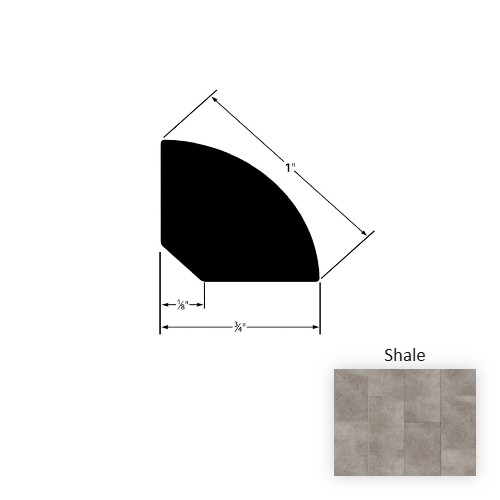 Pietra Vinyl Shale Quarter Round Embossed 1