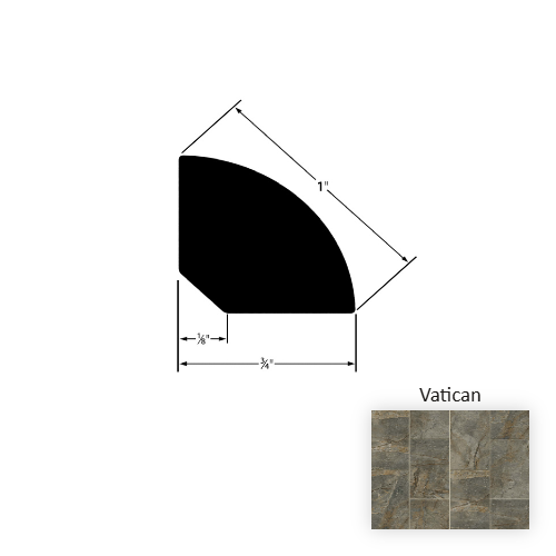 Colonnade Vinyl Vatican Quarter Round Embossed 1