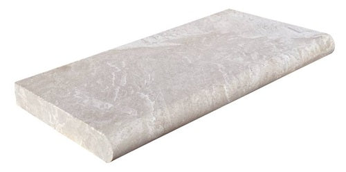 Queen Beige Marble Bullnose Pool Coping - Leather