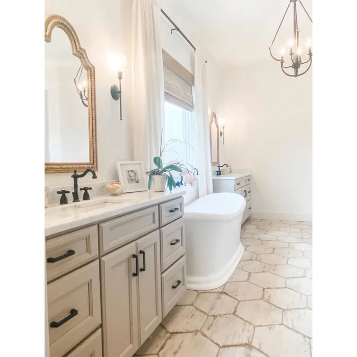 Retro Porcelain Blanco Hex Tile Matte 3