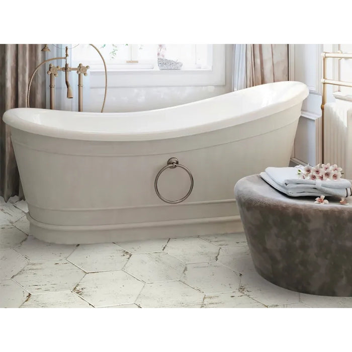 Retro Porcelain Blanco Hex Tile Matte 4