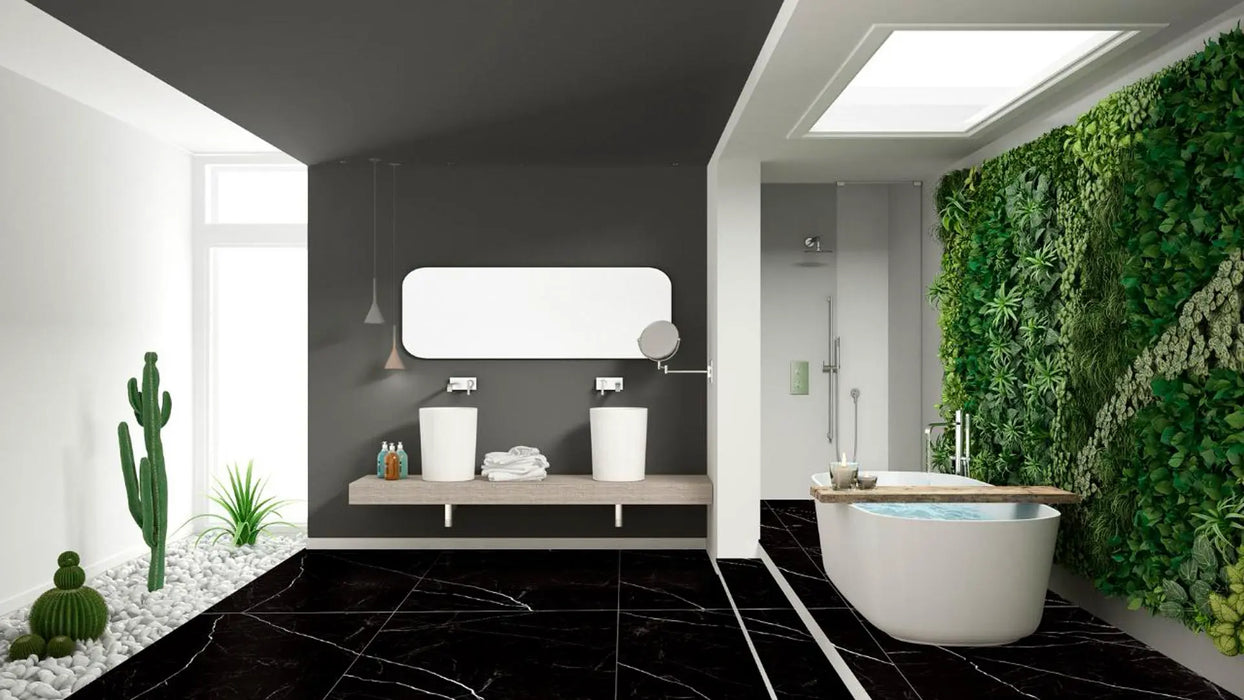 Nero Marquina Porcelain Black Tile Polished 5
