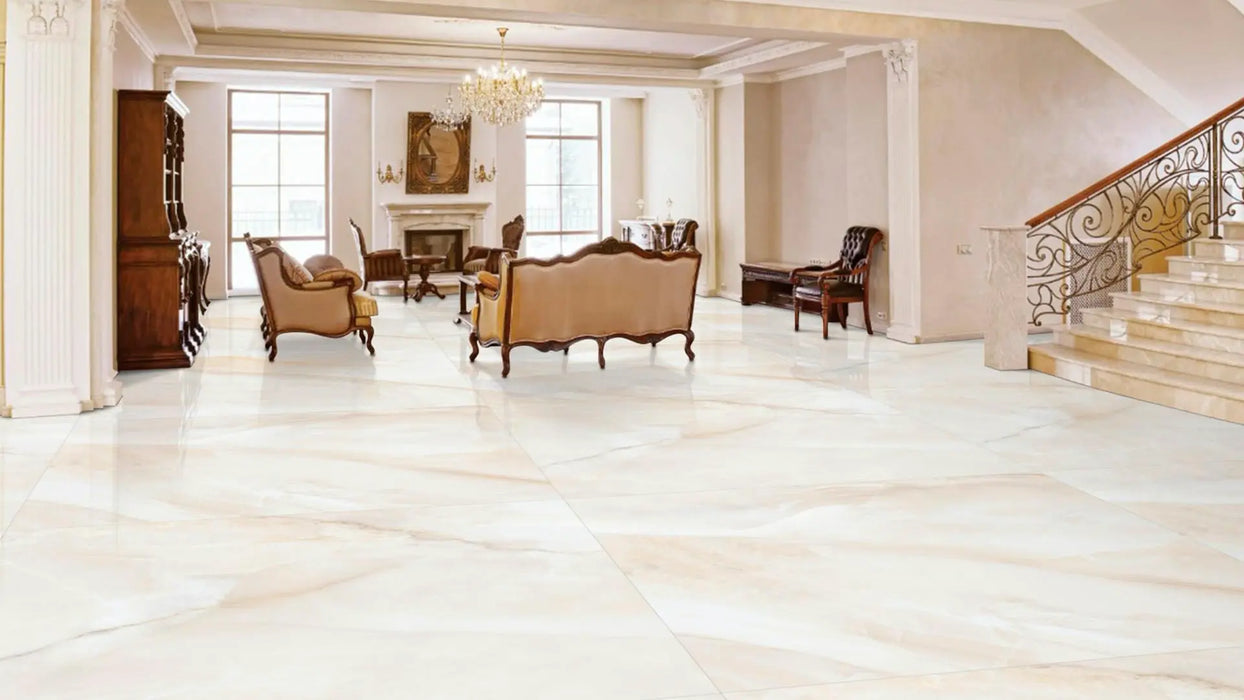 Agate Onyx Porcelain Gold Tile Polished 4