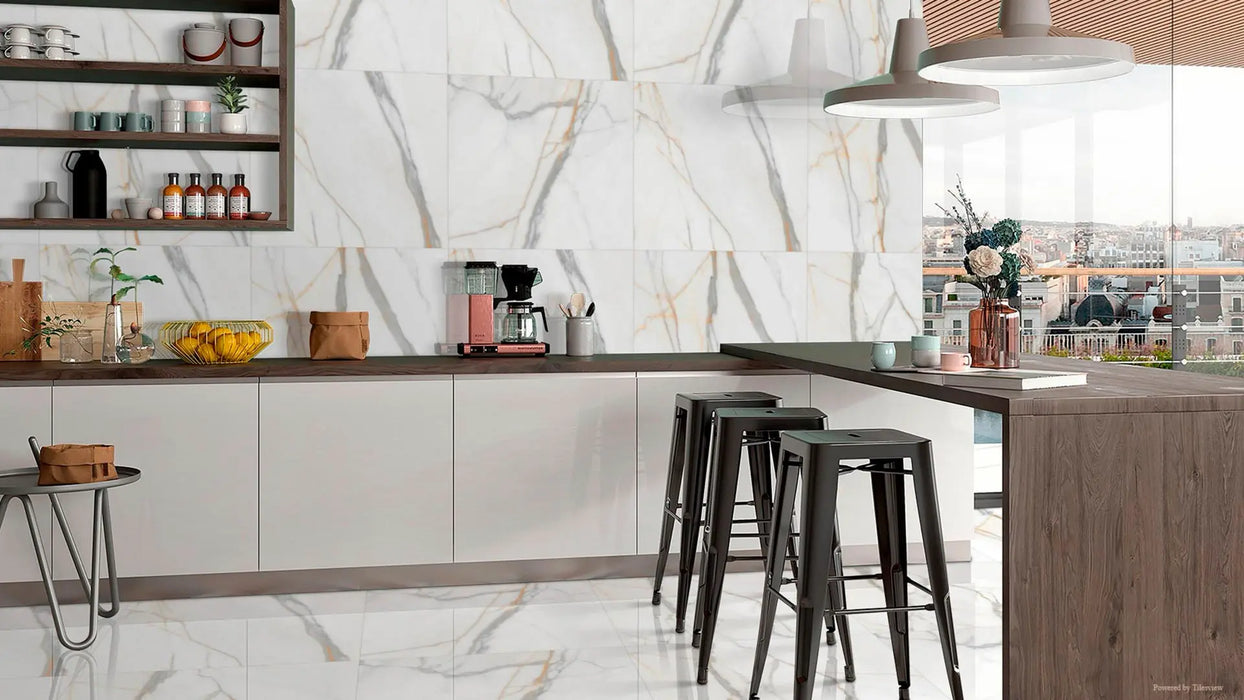 Calacatta Porcelain Borghini Tile Matte 3
