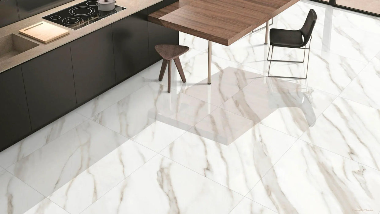 Calacatta Porcelain Aline Tile Polished 2