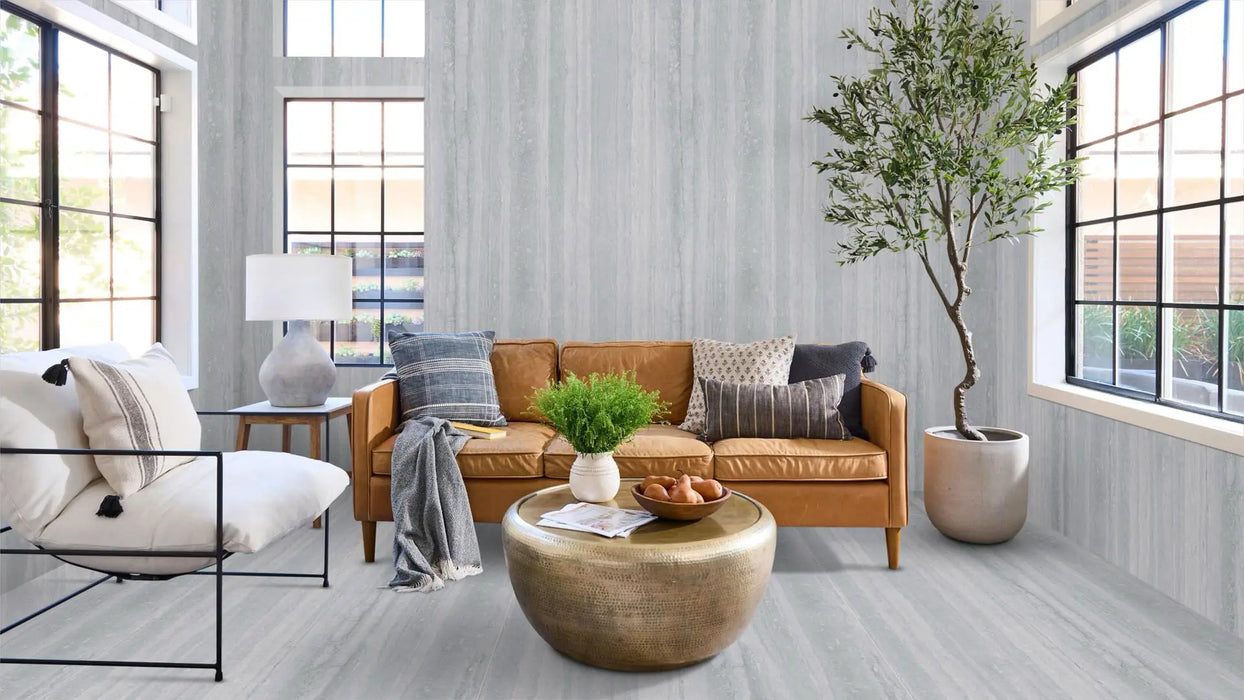 Travertino Porcelain Grey Tile Matte 3