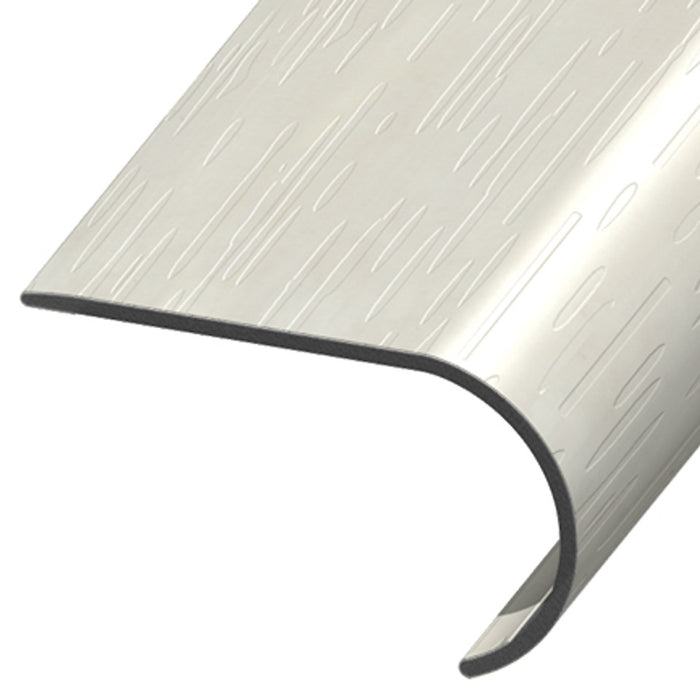 Unassigned Vinyl White Fossil Round Stair Nose Aluminum Oxide 1