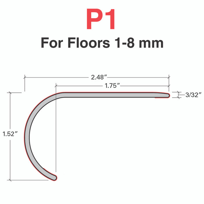 Standard Color Vinyl Pepper Pecan Round Stair Nose Aluminum Oxide 2