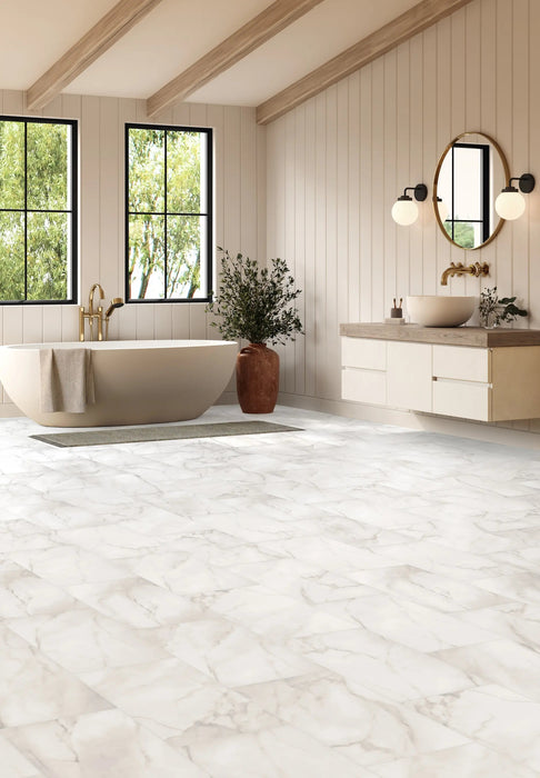Calacatta Vinyl Ivory Vinyl Plank Low Gloss 2