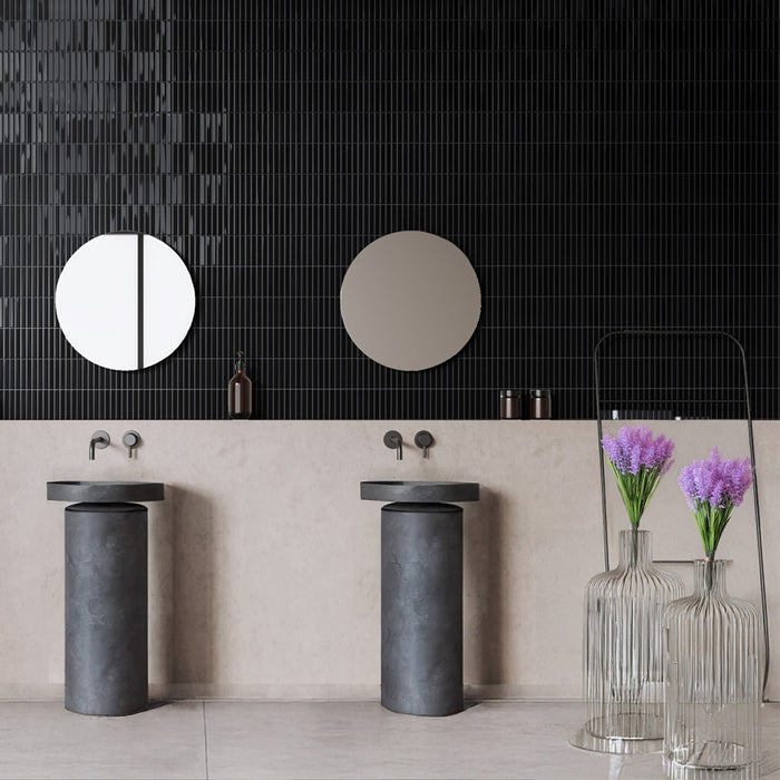 Rhythm Ceramic Black Tile Glossy 3