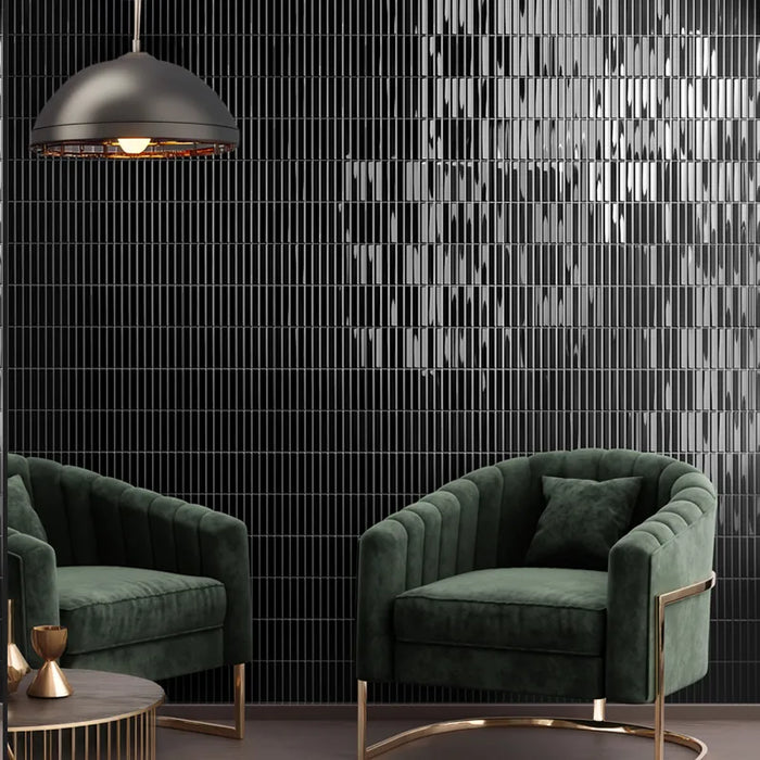 Rhythm Ceramic Black Tile Glossy 5