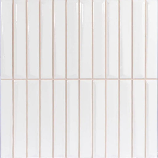 Rhythm Ceramic White Tile Glossy 1