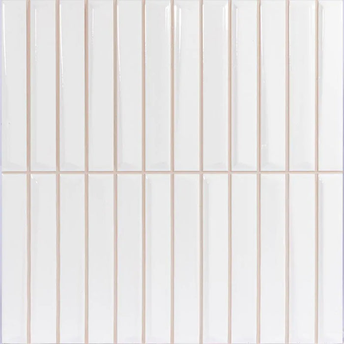 Rhythm Ceramic White Tile Glossy 1