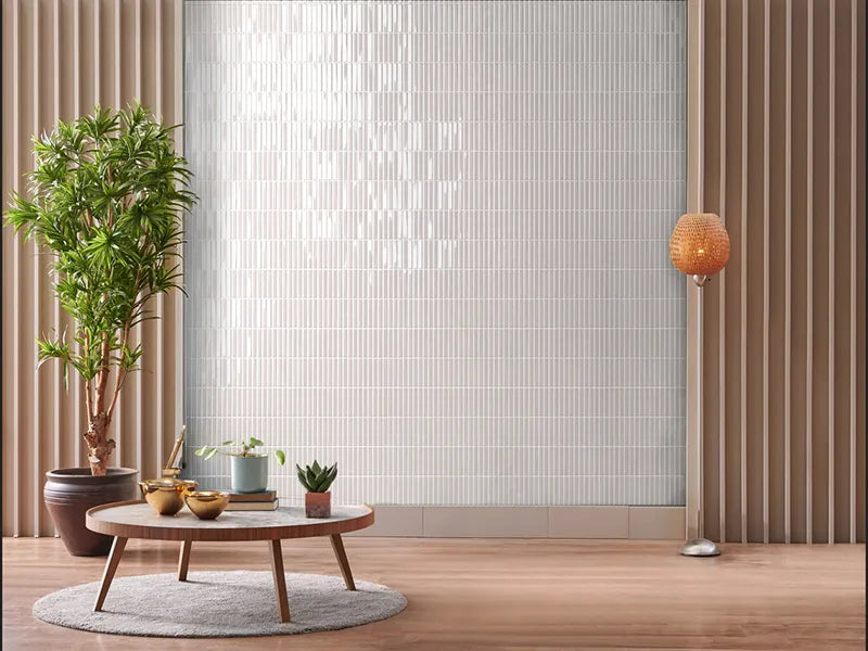 Rhythm Ceramic White Tile Glossy 4