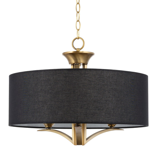 Alondra Brass 3 Light Modern Drum Chandelier - 20"