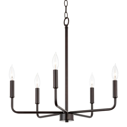 Camille Oil Rubbed Bronze 5 Light Modern Chandelier - 21.5"