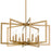 Glam Cool Brass 8 Light Modern Geometric Chandelier - 27.25"